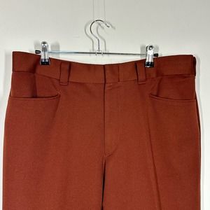 Levi's Panatela Herringbone Knit Pants Burnt Orange/Brown Sz 34